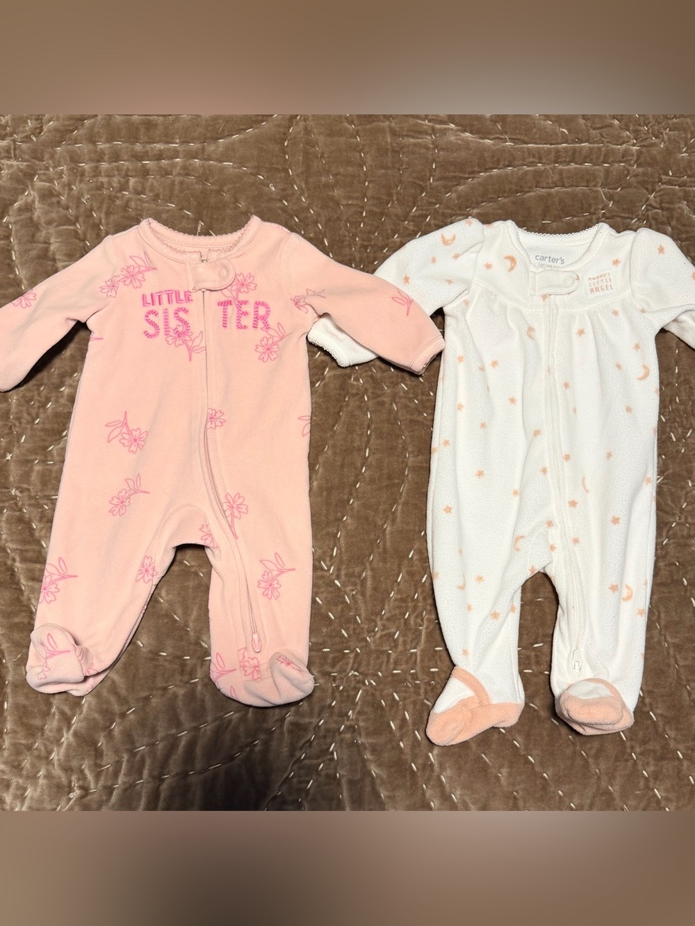 Baby Girl footed pajamas clothing bundle - Picture 2 of 11